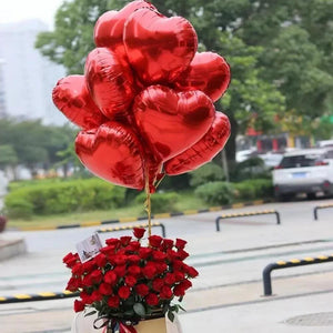 18 Inch Red Love Heart Foil Balloons Big Helium Globos_4