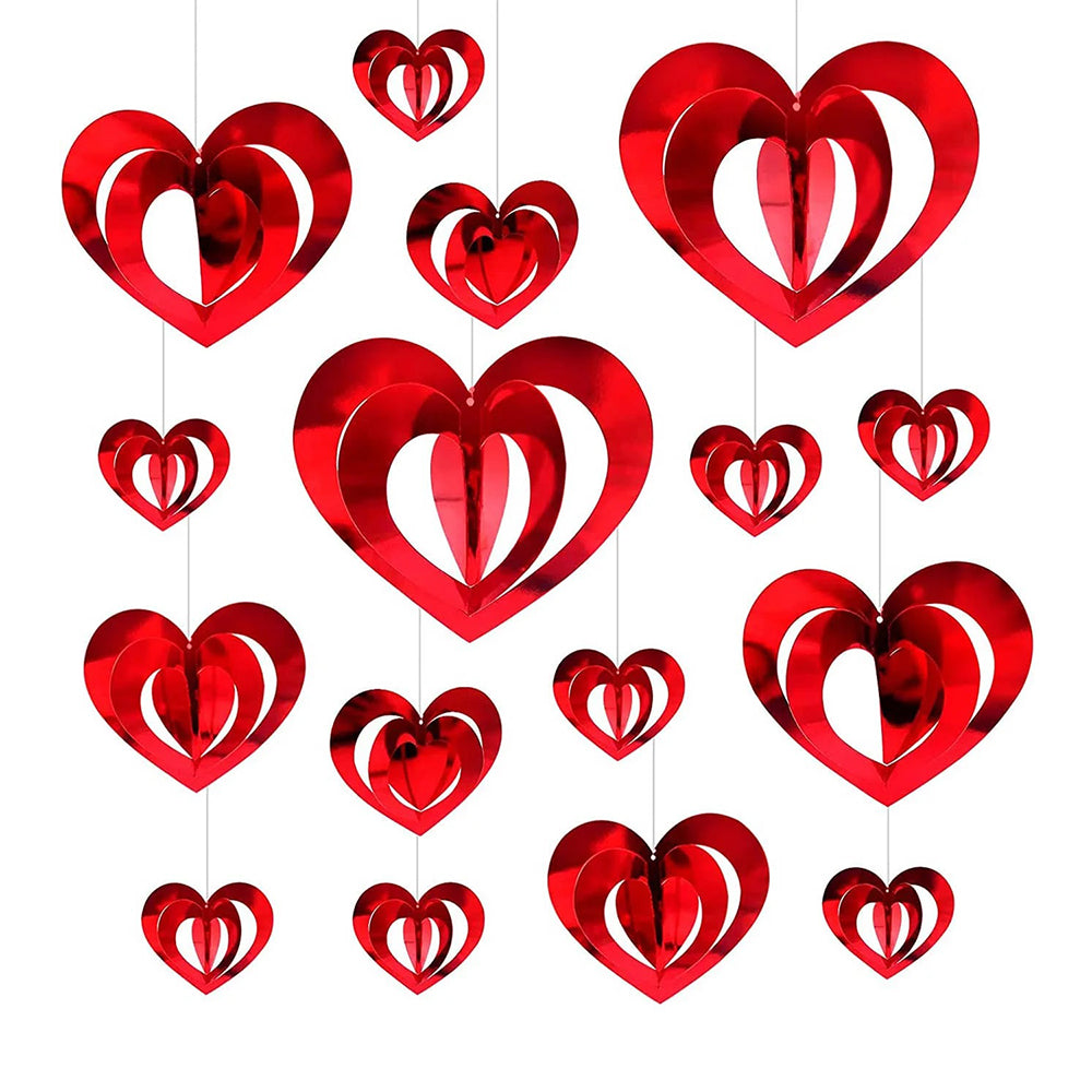 16pcs 3D Love Pendants Set Home Decorations_0