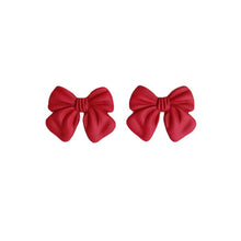 Red Bowknot Earrings for Women_0