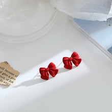 Red Bowknot Earrings for Women_3