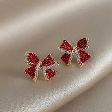 Lucky Red Zircon Stud Earrings For Women Metal Statement Earring_5