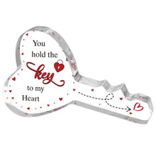 Valentines Day Key Shaped Acrylic Table Ornament Decoration Key Shaped Plaque_0