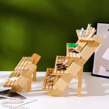4 Tier Wooden Earring Holder Display Stand for Jewelry