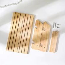 4 Tier Wooden Earring Holder Display Stand for Jewelry