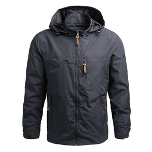 Men’s Hooded Winter Windbreaker Raincoat