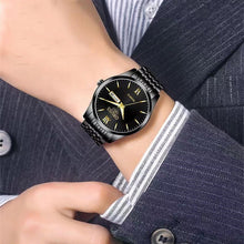 Men's Casual Stainless Steel Watch with Day and Date