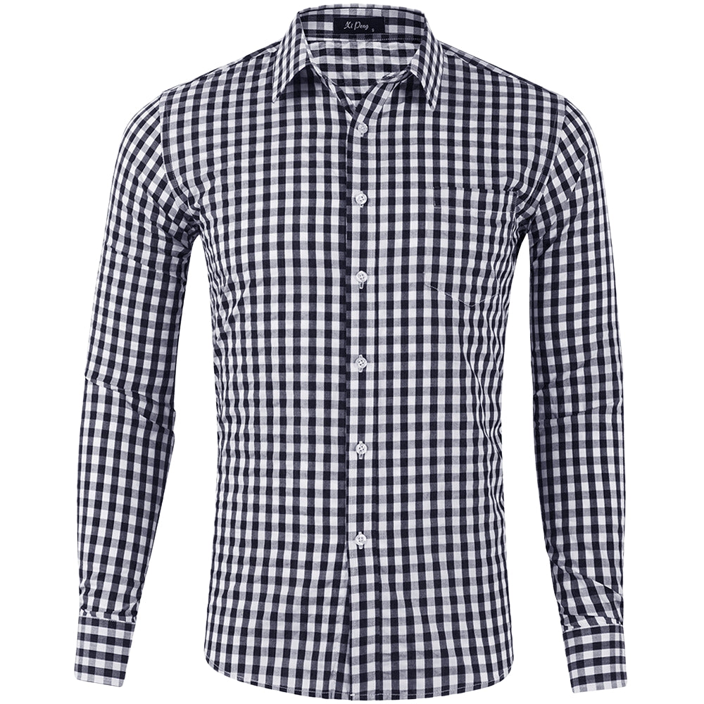 Classic Men's Checkered Long Sleeve Shirt