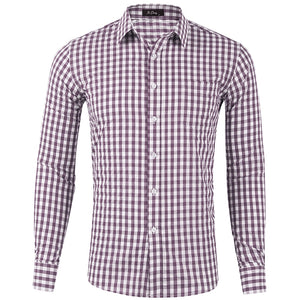Classic Men's Checkered Long Sleeve Shirt