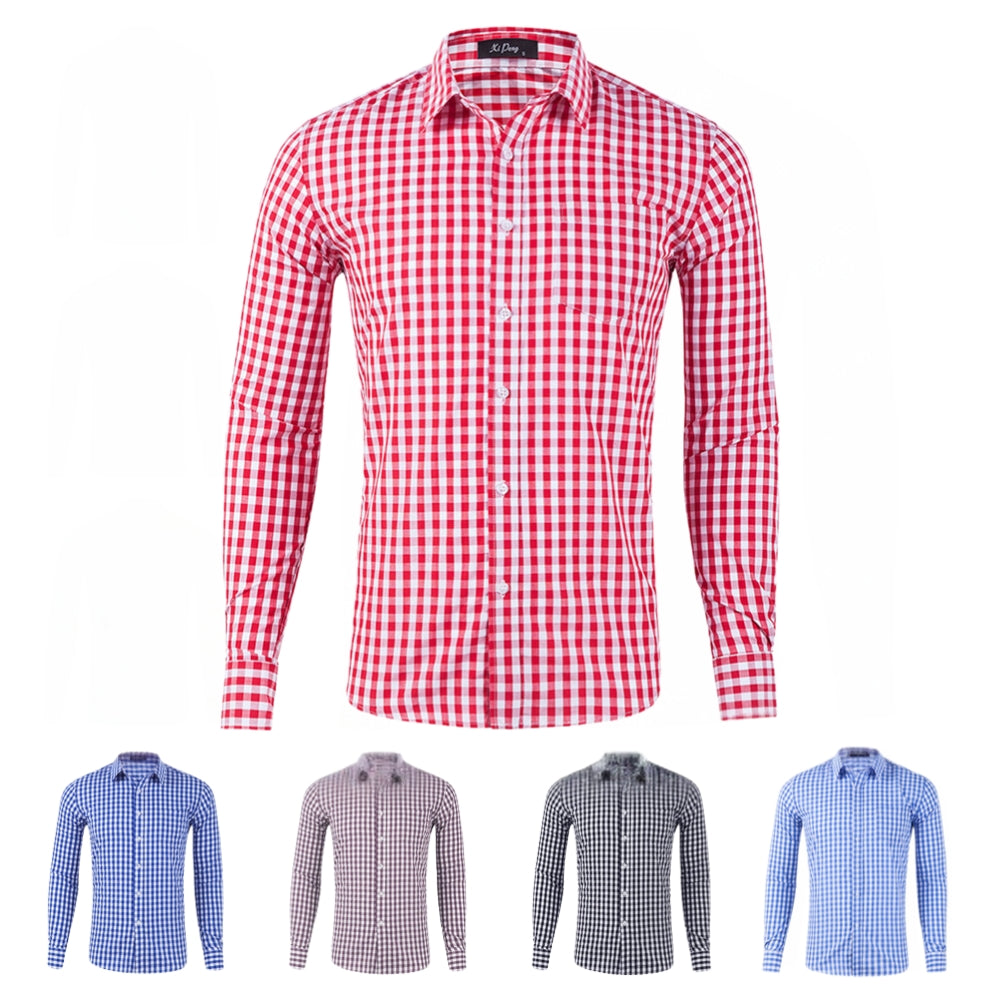 Classic Men's Checkered Long Sleeve Shirt