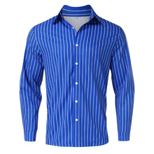 Casual Striped Men's Long Sleeve Button Up Shirt