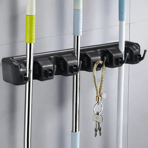 Multi Functional Wall Mounted Mop Holder