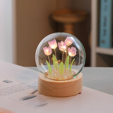 Modern Handmade Glass Tulip Atmosphere Night Light