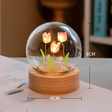 Modern Handmade Glass Tulip Atmosphere Night Light