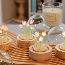 Modern Handmade Glass Tulip Atmosphere Night Light