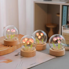 Modern Handmade Glass Tulip Atmosphere Night Light