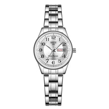 Ladies' Luminous Quartz Wristwatch With Ultra Thin Steel Strap