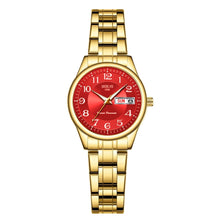 Ladies' Luminous Quartz Wristwatch With Ultra Thin Steel Strap