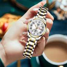 Ladies' Luminous Quartz Wristwatch With Ultra Thin Steel Strap