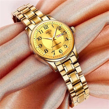 Ladies' Luminous Quartz Wristwatch With Ultra Thin Steel Strap