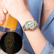 Ladies' Luminous Quartz Wristwatch With Ultra Thin Steel Strap