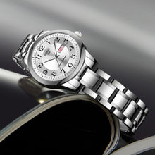 Ladies' Luminous Quartz Wristwatch With Ultra Thin Steel Strap