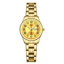 Ladies' Luminous Quartz Wristwatch With Ultra Thin Steel Strap