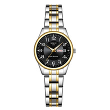 Ladies' Luminous Quartz Wristwatch With Ultra Thin Steel Strap