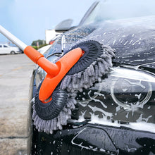 Car Wash Mop with Double Brush Head and Telescopic Handle