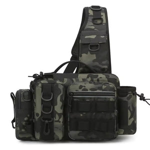 Fishing Tackle Backpack with Rod Holder and Gear Storage