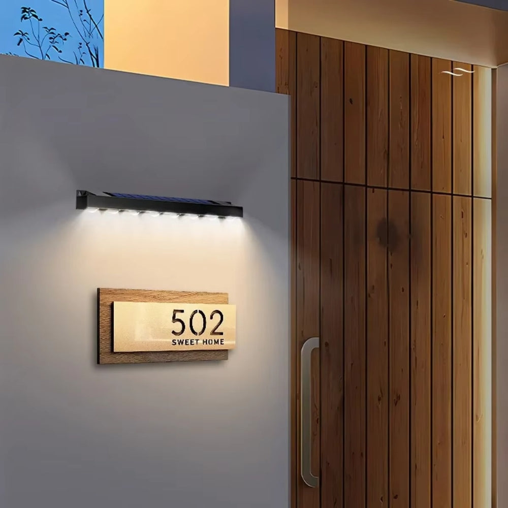 8 LED Solar Wall Light Outdoor Waterproof Garden Balcony Fence Lighting Lamp