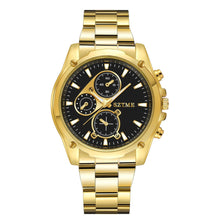 Men's Stainless Steel Strap Quartz Watch with Large Dial