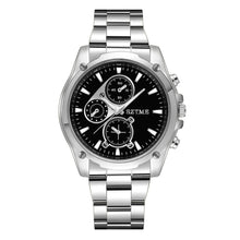 Men's Stainless Steel Strap Quartz Watch with Large Dial