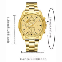 Men's Stainless Steel Strap Quartz Watch with Large Dial