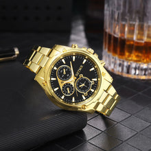 Men's Stainless Steel Strap Quartz Watch with Large Dial