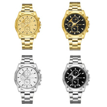 Men's Stainless Steel Strap Quartz Watch with Large Dial