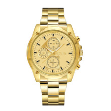 Men's Stainless Steel Strap Quartz Watch with Large Dial