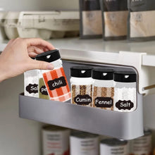 Self-adhesive Wall-mounted Under-Shelf Seasoning Bottle Storage Rack Spice Organizer