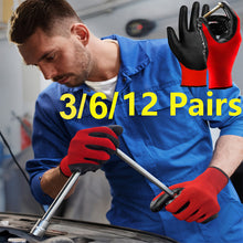 3/6/12 Pairs Gardening Gloves Safety Work Gloves