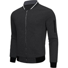 Men Jackets Waffle Knit Sweatshirts Zip Up Cardigan