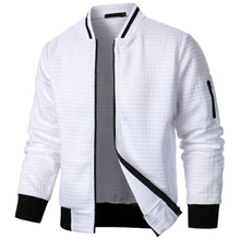 Men Jackets Waffle Knit Sweatshirts Zip Up Cardigan