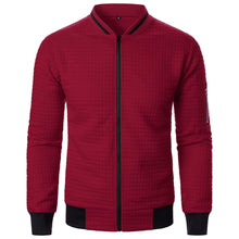 Men Jackets Waffle Knit Sweatshirts Zip Up Cardigan
