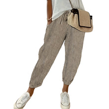 High Waisted Drawstring Trouser Pants with Side Pockets for Women