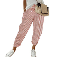 High Waisted Drawstring Trouser Pants with Side Pockets for Women
