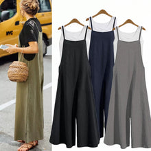 Women's Loose Fit Wide-Leg Spaghetti Strap Casual Jumpsuit