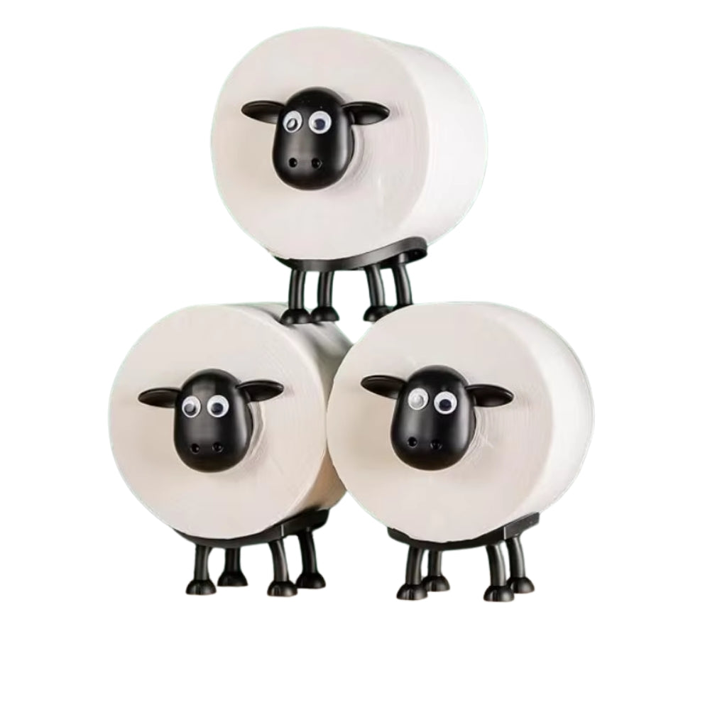 Cute Sheep Toilet Paper Holder Free Standing Decorative Rack