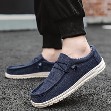Mens Casual Canvas Loafers Slip On Sneakers