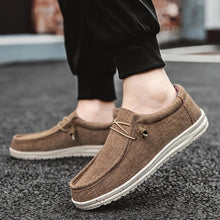 Mens Casual Canvas Loafers Slip On Sneakers