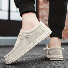 Mens Casual Canvas Loafers Slip On Sneakers