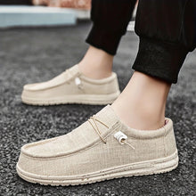 Mens Casual Canvas Loafers Slip On Sneakers