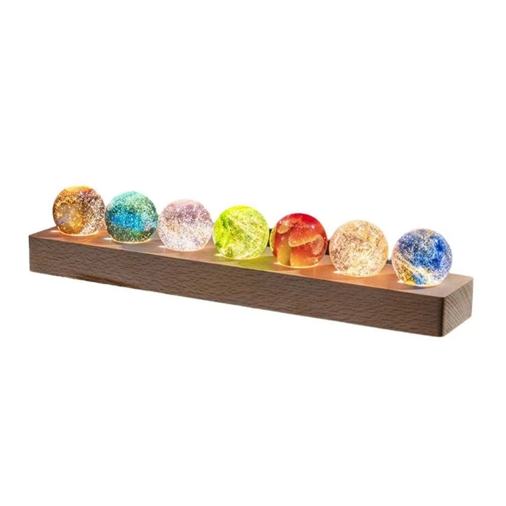 Colorful Glass Star Ball Set Luminous Planets Astronomy Inspired